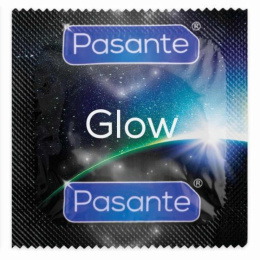 Prezerwatywy lateksowe Glow, świecące w ciemności (neonowe), Pasante, 12 szt.