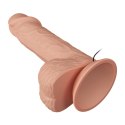 Dildo na przyssawce, z wibracjami, Catoblepas 8,1, TPR, baterie, Baile