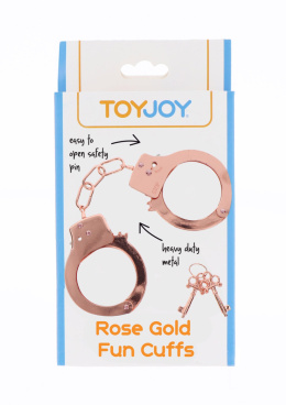 Kajdanki metalowe, różowe złoto, Toyjoy