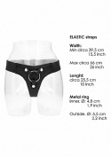 Uprząż RealRock Elastic Harness do strap-ona, wygodne majtki z szerokiej gumy z metalowym kółkiem