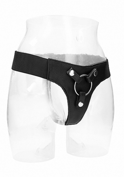 Uprząż RealRock Elastic Harness do strap-ona, wygodne majtki z szerokiej gumy z metalowym kółkiem