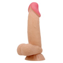 Dildo na przyssawce, bez wibracji, ruchoma skóra, TPR, Sliding Skin Bendable 7,6