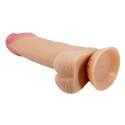 Dildo na przyssawce, bez wibracji, ruchoma skóra, TPR, Sliding Skin Bendable 7,6