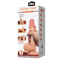 Dildo na przyssawce, bez wibracji, ruchoma skóra, TPR, Sliding Skin Bendable 7,6