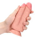 Dildo podwójne na przyssawce, 2 penisy razem, RealRock 5/6, PVC