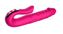 Wibrator realistyczny z funkcją stymulacji łechtaczki, Double Tongue Vibrator, silikon, USB