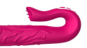 Wibrator realistyczny z funkcją stymulacji łechtaczki, Double Tongue Vibrator, silikon, USB