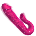 Wibrator realistyczny z funkcją stymulacji łechtaczki, Double Tongue Vibrator, silikon, USB