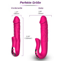 Wibrator realistyczny z funkcją stymulacji łechtaczki, Double Tongue Vibrator, silikon, USB