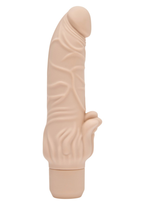 Wibrator/dildo Toyjoy Get Real Stim, duży, zagięty, wibrujący penis z wypustką
