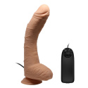 Dildo na przyssawce, z wibracjami, Alex 11", cyberskora, Baile