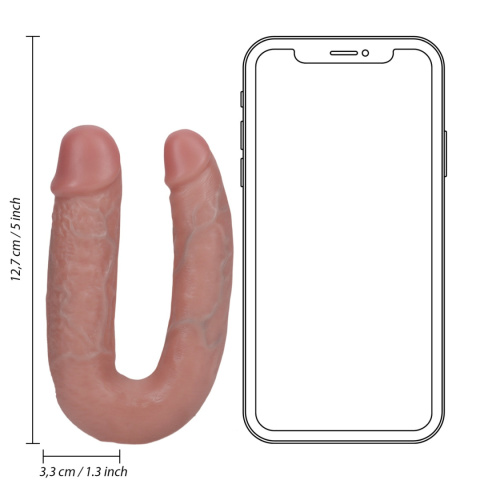 Dildo podwójne RealRock 5", zagięte, PVC