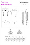 Komplet bielizny Semana, 3 części: pas do pończoch, stringi i pończochy kabaretki