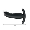 Masażer prostaty z funkcją stymulacji przesuwną kulką, Tickling, silikon, USB