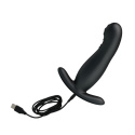 Masażer prostaty z funkcją stymulacji przesuwną kulką, Tickling, silikon, USB