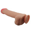 Dildo na przyssawce, bez wibracji, z kręgosłupem, Mendel, 10,2", TPR, Baile