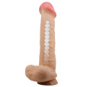 Dildo na przyssawce, bez wibracji, z kręgosłupem, Mendel, 10,2", TPR, Baile