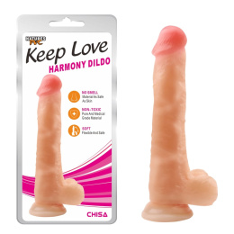 Dildo na przyssawce, długie, bez wibracji, PVC, Keep Love, Chisa