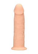 Dildo na przyssawce, silikon termoaktywny, Realrock 6", bez wibracji