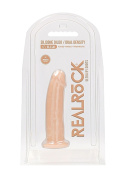 Dildo na przyssawce, silikon termoaktywny, Realrock 6", bez wibracji