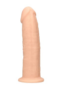 Dildo na przyssawce, silikon termoaktywny, Realrock 6", bez wibracji