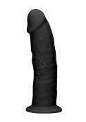 Dildo na przyssawce, silikon termoaktywny, Realrock 6", bez wibracji