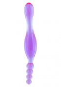 Dildo analne dwustronne fioletowe, dla początujacych, ABS