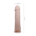 Dildo na przyssawce (realistyczny wibrator) The Big Penis (prosty) Baile, z wibracjami sterowanymi pilotem na kablu, cyberskóra.