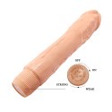 Wibrujące dildo (wibrator realistyczny) na baterie, TPE, Barbara 9,5, Baile, Dybbuk