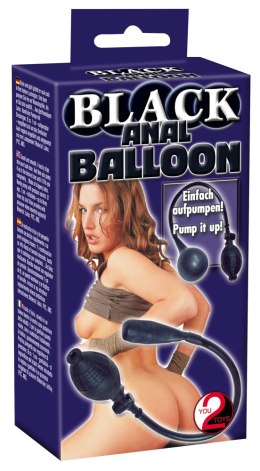 Pompowany korek analny, Black Anal Baloon, You2Toys