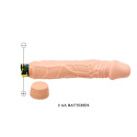 Dildo z wibracjami (wibrator realistyczny Barbara 8,8, na baterie, TPE, Baile, Bob