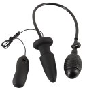 Pompowany wibrujący, silikonowany korek analny, sterowany pilotem na kablu, Inflatable + Vibrating silicone butt plug, You2Toys