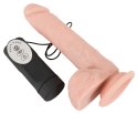 Dildo na przyssawce z funkcją pchania i wibracjami, pilot na kablu, silikon medyczny, you2toys