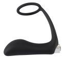 Pierścień połączony z wibrującym masażerem prostaty, Vibrating Ring&Plug, Black Velvet