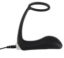 Pierścień połączony z wibrującym masażerem prostaty, Vibrating Ring&Plug, Black Velvet