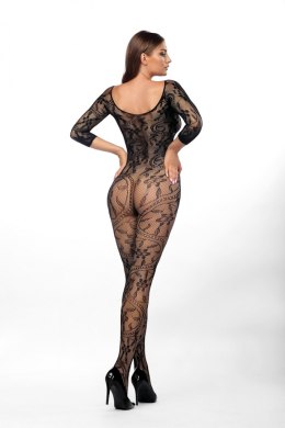 Bodystocking Mirabella, z długimy rękawami, czarne, Anais