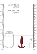 Mały korek (plug) analny z anatomicznym zakończeniem, silikon, Shots